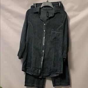 ONZ LINEN PANTS SUIT MADE IN‎ ITALY SIZE XL